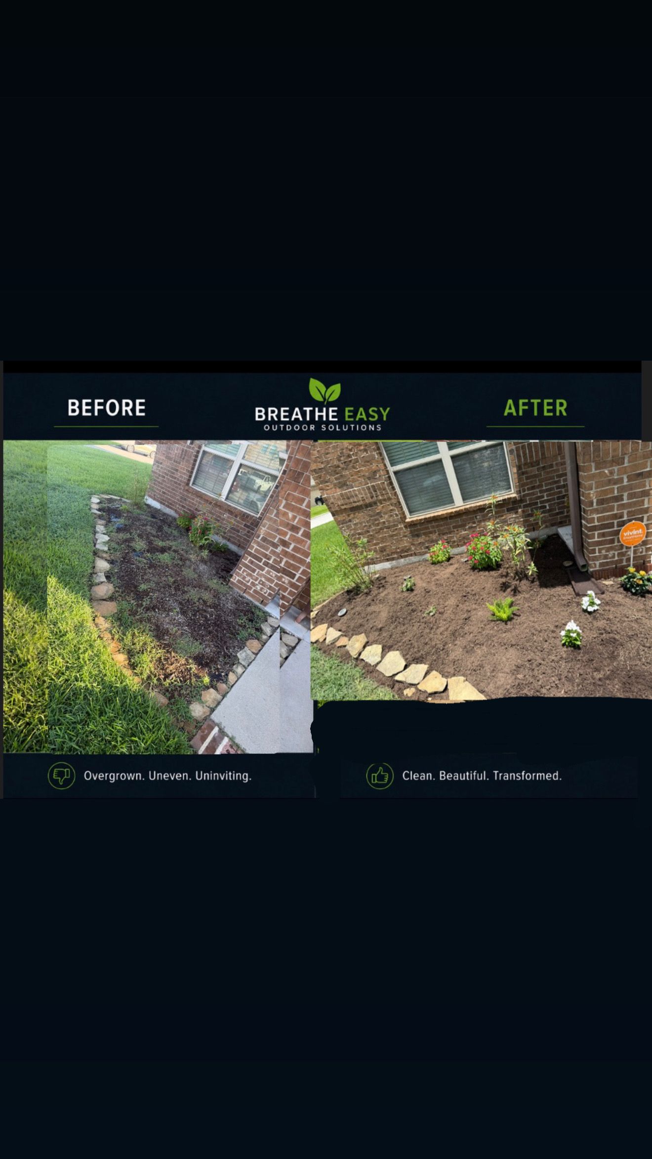 Before & After Flower Bed Refresh